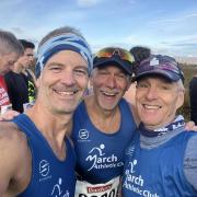 Tim, Andy and Michael at the Loch Ness Marathon.