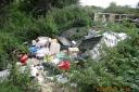 Fly tipping at New Drove, Wisbech before the clean up. Credit: Fenland District Council.