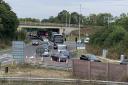 Roadworks near the White Hart roundabout have created long queues of traffic on the busy junction