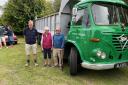 Glen, Florence and Peter Foulger with the vintage lorry