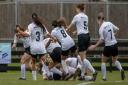 Royston Town celebrate Neve Mayes goal in the Women's FA Cup against Newport Pagnell Town. Picture: JAMES SIMPKINS