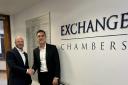 Andy Uttridge (right) with Exchange Chambers CEO Jonathan l'Anson