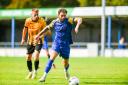 King's Lynn Town defender Kye McFadden in action against Southport last season