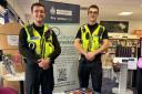 Police officers at the beat surgery at Hatfield Library