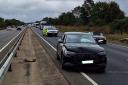 A new Audi was involved in a crash on the A14 this week.