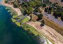 Grafham Water show signs of low water levels