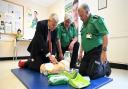 MP Steve Barclay getting First Aid lessons during a visit last month to St John Ambulance at Whittlesey.