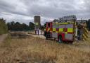 Cambridgeshire Fire and Rescue Service attend a deliberate fire on Edison Bell Way in Huntingdon on August 23