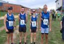 Niall Jackson, Kanina O\'Nei, Stephen Ryan and Andrew Harwin at the Sawtry 10 Miler