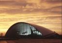 Sunset view of the American Air Museum at IWM Duxford. Picture: IWM American Air Museum IWM Duxford / Andy Anderson