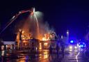 Around 50 firefighters from as far away as Huntingdon, St Neots, Saffron Walden and Halstead tackled a blaze at a pub in Pampisford