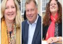 Happiness is when you come together? Power sharing trio sign historic agreement to run Cambridgeshire County Council.  From left: Cllr Lucy Nethsingha (Lib Dem and leader elect), Cllr Tom Sanderson (Independent), and Cllr Elisa Meschini (Labour, deputy