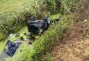 The scene of the crash near Whittlesey