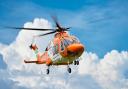 The Magpas Air Ambulance in flight