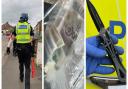 Drugs, cash, and a knife were seized during two police raids in March.