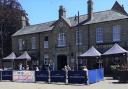 Outside seating area at the front of The George Hotel in Whittlesey.