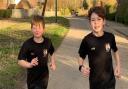 Jake and Josh Trundle of Three Counties Running Club have been raising money for the NHS.