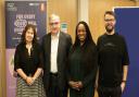 BIPC Jumpstart finalists were judged by (l-r) Julie Deane CBE (Founder and Chief Executive of The Cambridge Satchel Company), Vic Annells (Chief Executive of Cambridgeshire Chambers of Commerce), Danielle Bridge (Founder and Chief Executive of ABC Life