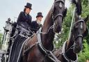 Ely photographer Nicky Still took this photo as film crews shot the funeral scenes for new movie 'Harvey Greenfield is Running Late'.