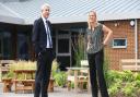 MP Steve Barclay with Jane Horn, Executive Headteacher at Cromwell Community College.