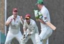 Ben Chapman celebrates a wicket for March Town vs Cambridge St Giles.