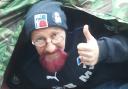 Gary Pritchard is ready to complete three nights of sleeping outdoors for the Royal British Legion Industries charity.