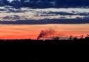 Smoke could be seen from Chatteris last night after the blaze