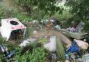 Some of the fly-tipped waste at Friday Bridge