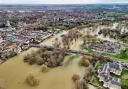 Image shows the flooding at St Neots.