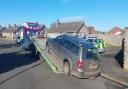 An untaxed, uninsured vehicle with flat tyres was seized in Horsegate Gardens, Chatteris, on March 5.