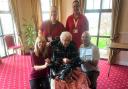 Snooker professional Joe Perry visited Askham Village Community care home in Doddington.