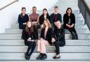 Thomas Clarkson Academy students with head of Year 13 Alison Hornby (seated on the far right of the front row).