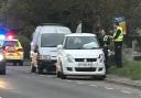 A van and a car were involved in a collision at Wisbech Road near March on April 10.