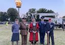 The Mayor of March, dignitaries and cadets at the beacon lighting ceremony