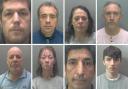 Some of the Cambridgeshire criminals jailed in July.