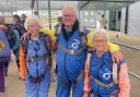 (L-R): Iona, Magnus and Caroline skydived at Chatteris Airfield.