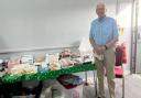 Peter James with some of the cakes at last year's Macmillan coffee morning in Wimblington