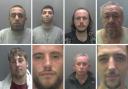 Some of the Cambridgeshire criminals jailed in October.