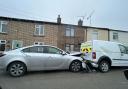 One of the cars that was involved in the collision in Newgate Street, Doddington, on in the early hours of Sunday November 10.