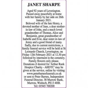 JANET SHARPE