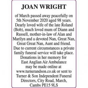 JOAN WRIGHT