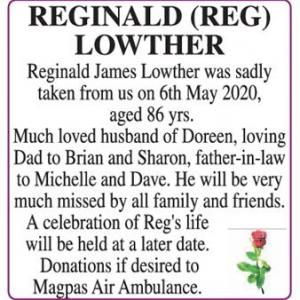 REGINALD LOWTHER
(REG)