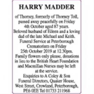 HARRY MADDER