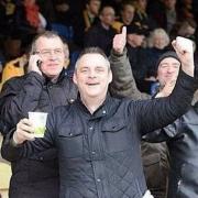 Simon Dobbin, before he was injured, at a Cambridge United match.