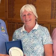 Ladies captain, Margaret Butt, and winners Jean McAuliffe and Emma Athow