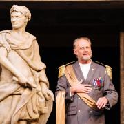 Dickon Tyrell as Julius Caesar in the Shakespeare’s Globe production of Julius Caesar.