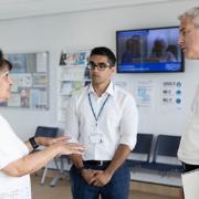 New health minister Steve Barclay at a Peterborough surgery today