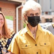 The Alan Hudson centre and garden at Wisbech was officially opened by Her Royal Highness the Duchess of Gloucester GCVO. She is seen with Mayor Cllr Susan Wallwork and Cllr Alex Miscandlon, FDC chair