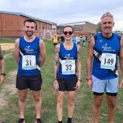 Niall Jackson, Kanina O\'Nei, Stephen Ryan and Andrew Harwin at the Sawtry 10 Miler