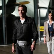 Chris Pine as Steve Trevor and Gal Gadot as Wonder Woman in a scene from Wonder Woman 1984 filmed at IWM Duxford.